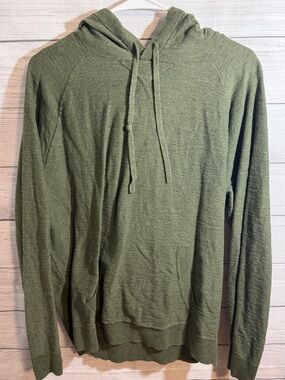 Women's Olive Green Hooded Pullover Sweatshirt
